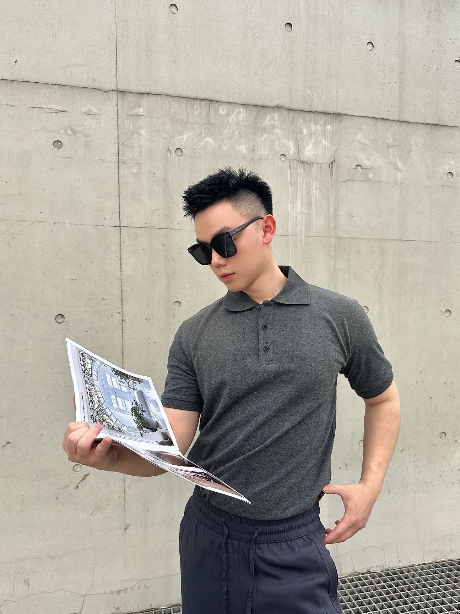 Saint Laurent Polo （Gray）